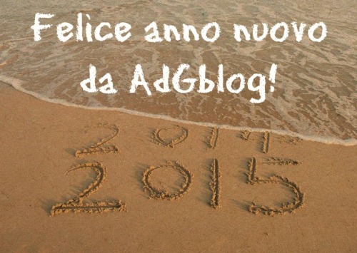 new year 2015 written in sand