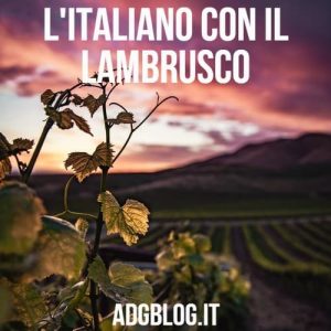 italiano con il vino lambrusco