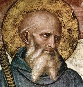 San Benedetto da Norcia - particolare della Crocefissione del Beato Angelico