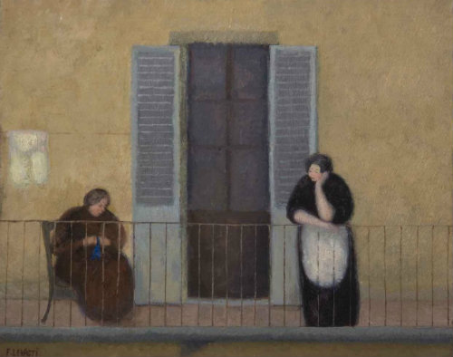 Fillide-Giorgi-Levasti_Donne-sulla-terrazza-che-cuciono 1929