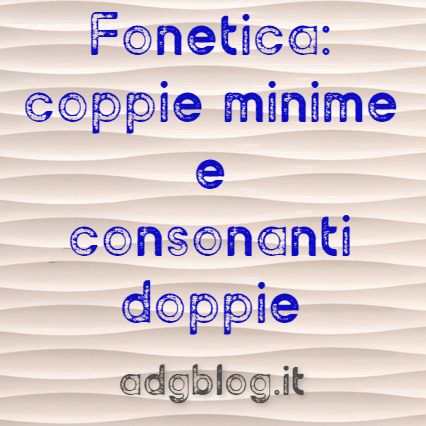 Fonetica Esercizi Coppie Minime Consonanti Doppie Adgblog