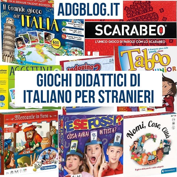 Giochi didattici in scatola di italiano per stranieri
